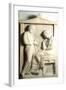 Funerary Stele Depicting Deceased Person and His Servant Relief from Necropolis of Kerameikos-null-Framed Giclee Print