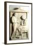 Funerary Stele Depicting Deceased Person and His Servant Relief from Necropolis of Kerameikos-null-Framed Giclee Print