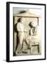 Funerary Stele Depicting Deceased Person and His Servant Relief from Necropolis of Kerameikos-null-Framed Giclee Print