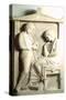 Funerary Stele Depicting Deceased Person and His Servant Relief from Necropolis of Kerameikos-null-Stretched Canvas