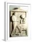 Funerary Stele Depicting Deceased Person and His Servant Relief from Necropolis of Kerameikos-null-Framed Giclee Print