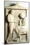 Funerary Stele Depicting Deceased Person and His Servant Relief from Necropolis of Kerameikos-null-Mounted Giclee Print