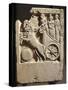 Funerary Stele of Ostiala Gallenia Portrayed on a Chariot Descending into the Underworld-null-Stretched Canvas