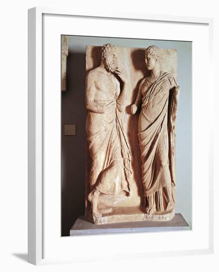 Funerary Stele of Rhammontes B.C.-null-Framed Giclee Print