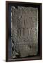 Funerary Stele with Relief Depicting Stylized Building Within Pattern of Medallions-null-Framed Giclee Print