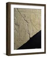 Funerary Stele with Scenes of Farewell Between Husband and Wife-null-Framed Giclee Print