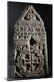 Funerary Stele with Triangular Pediment and Cross Inscribed Within Wreath-null-Mounted Giclee Print