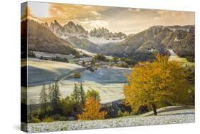 Funes Valley, Trentino Alto Adige, Italy. Dolomites Alps in Autumn-Francesco Riccardo Iacomino-Stretched Canvas