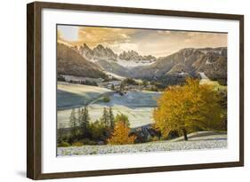 Funes Valley, Trentino Alto Adige, Italy. Dolomites Alps in Autumn-Francesco Riccardo Iacomino-Framed Photographic Print