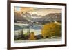 Funes Valley, Trentino Alto Adige, Italy. Dolomites Alps in Autumn-Francesco Riccardo Iacomino-Framed Photographic Print