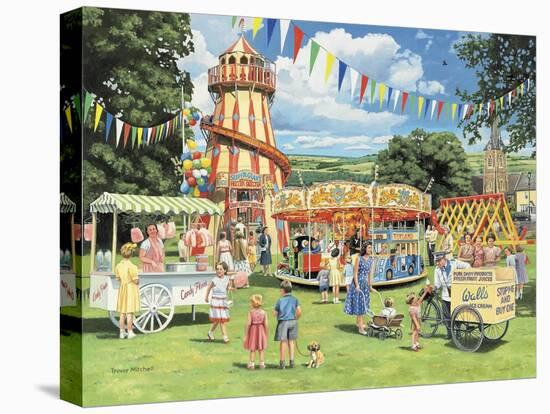 Funfair on the Green-Trevor Mitchell-Stretched Canvas