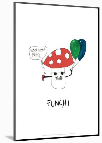 Funghi - Tom Cronin Doodles Cartoon Print-Tom Cronin-Mounted Giclee Print