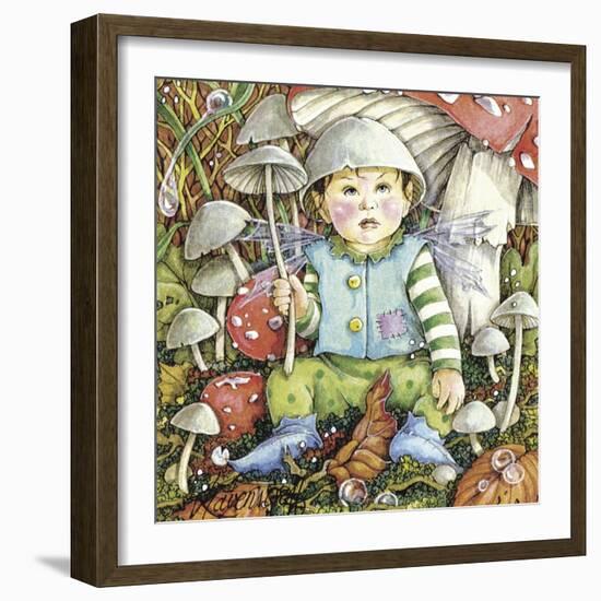 Funguy Has the Rain Stopped Yet-Linda Ravenscroft-Framed Giclee Print