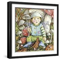 Funguy Has the Rain Stopped Yet-Linda Ravenscroft-Framed Giclee Print