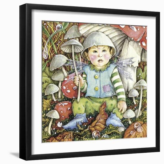 Funguy Has the Rain Stopped Yet-Linda Ravenscroft-Framed Giclee Print