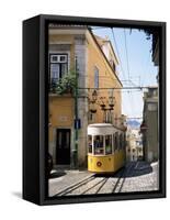 Funicular at Elevador Da Bica, Lisbon, Portugal-Yadid Levy-Framed Stretched Canvas