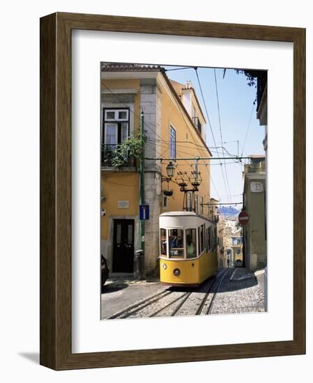 Funicular at Elevador Da Bica, Lisbon, Portugal-Yadid Levy-Framed Photographic Print