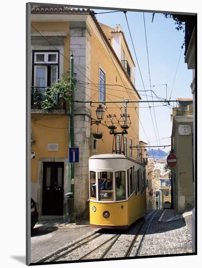 Funicular at Elevador Da Bica, Lisbon, Portugal-Yadid Levy-Mounted Photographic Print