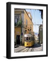 Funicular at Elevador Da Bica, Lisbon, Portugal-Yadid Levy-Framed Photographic Print