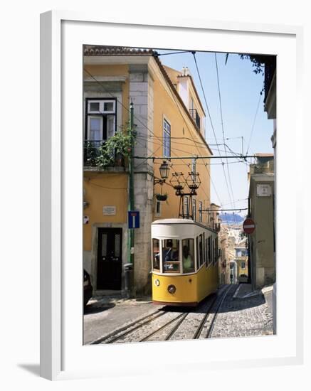 Funicular at Elevador Da Bica, Lisbon, Portugal-Yadid Levy-Framed Photographic Print