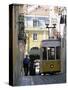 Funicular at Elevador Da Bica, Lisbon, Portugal-Yadid Levy-Stretched Canvas