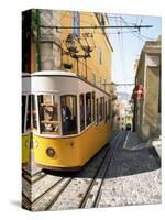 Funicular at Elevador Da Bica, Lisbon, Portugal-Yadid Levy-Stretched Canvas