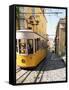 Funicular at Elevador Da Bica, Lisbon, Portugal-Yadid Levy-Framed Stretched Canvas