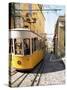 Funicular at Elevador Da Bica, Lisbon, Portugal-Yadid Levy-Stretched Canvas