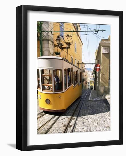 Funicular at Elevador Da Bica, Lisbon, Portugal-Yadid Levy-Framed Photographic Print