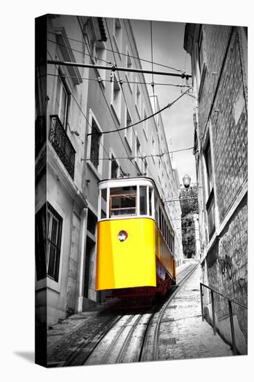 Funicular (Elevador Do Lavra) in Lisbon, Portugal-Zoom-zoom-Stretched Canvas