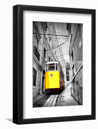 Funicular (Elevador Do Lavra) in Lisbon, Portugal-Zoom-zoom-Framed Photographic Print