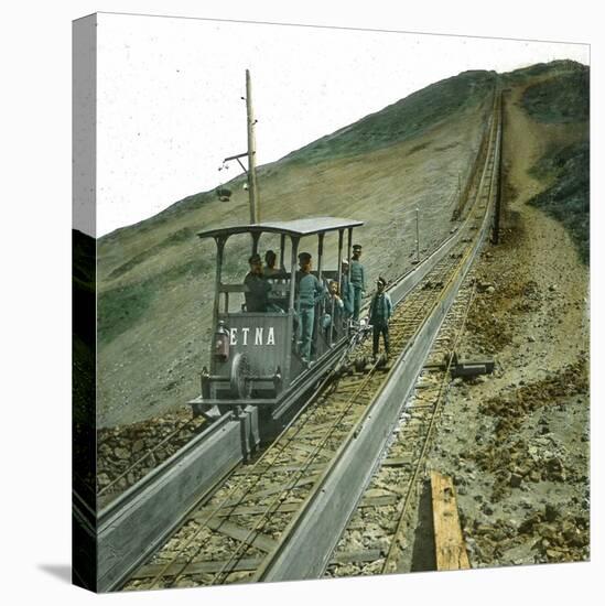 Funicular "Etna", Image, Italy-Leon, Levy et Fils-Stretched Canvas