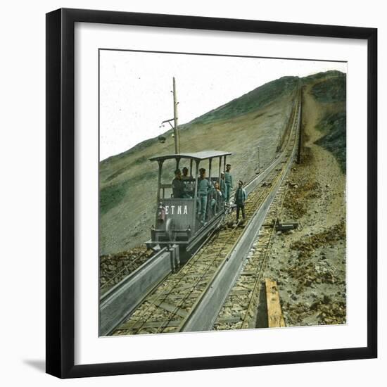 Funicular "Etna", Image, Italy-Leon, Levy et Fils-Framed Photographic Print