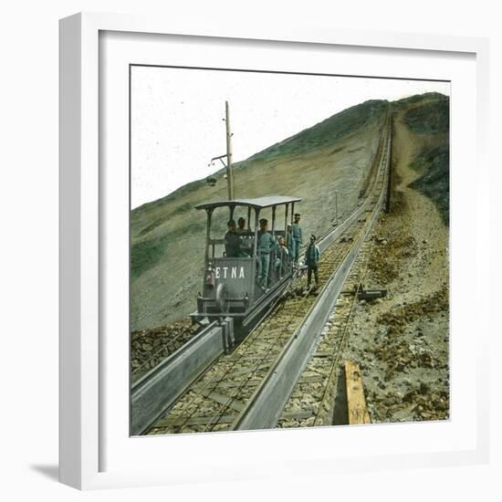 Funicular "Etna", Image, Italy-Leon, Levy et Fils-Framed Photographic Print