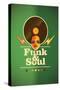 Funk and Soul Poster. Vector Illustration.-Radoman Durkovic-Stretched Canvas