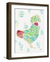 Funky Chicken 1-Beverly Dyer-Framed Art Print