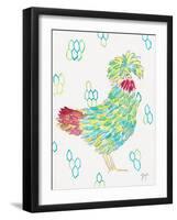 Funky Chicken 1-Beverly Dyer-Framed Art Print