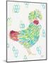 Funky Chicken 1-Beverly Dyer-Mounted Art Print