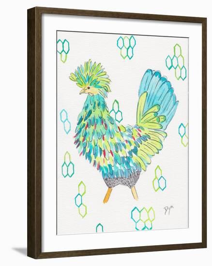 Funky Chicken 2-Beverly Dyer-Framed Art Print