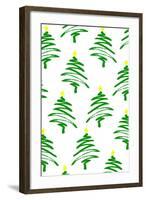 Funky Christmas Trees, 2017-Louisa Hereford-Framed Giclee Print