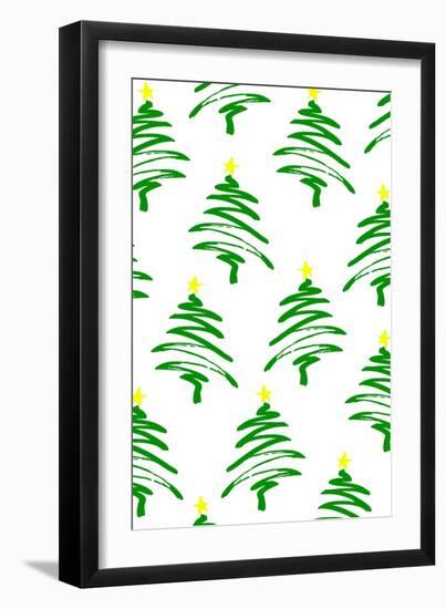 Funky Christmas Trees, 2017-Louisa Hereford-Framed Giclee Print
