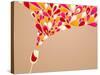 Funky Colorful Retro Wine Background-Marish-Stretched Canvas