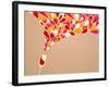 Funky Colorful Retro Wine Background-Marish-Framed Art Print