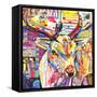 Funky Deer-James Grey-Framed Stretched Canvas