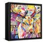 Funky Deer-James Grey-Framed Stretched Canvas