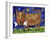 Funky Dog with Bone-Wyanne-Framed Giclee Print