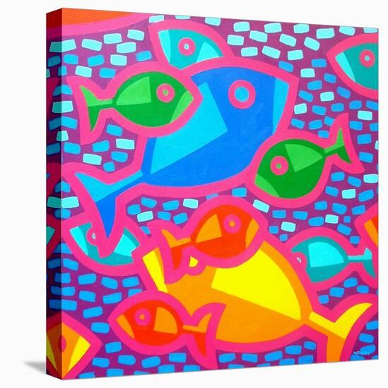 Funky Fish-John Nolan-Stretched Canvas