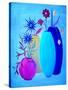 Funky Floral Blue-Ruth Palmer Digital-Stretched Canvas