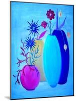 Funky Floral Blue-Ruth Palmer Digital-Mounted Art Print