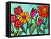 Funky Flowers-Wyanne-Framed Stretched Canvas